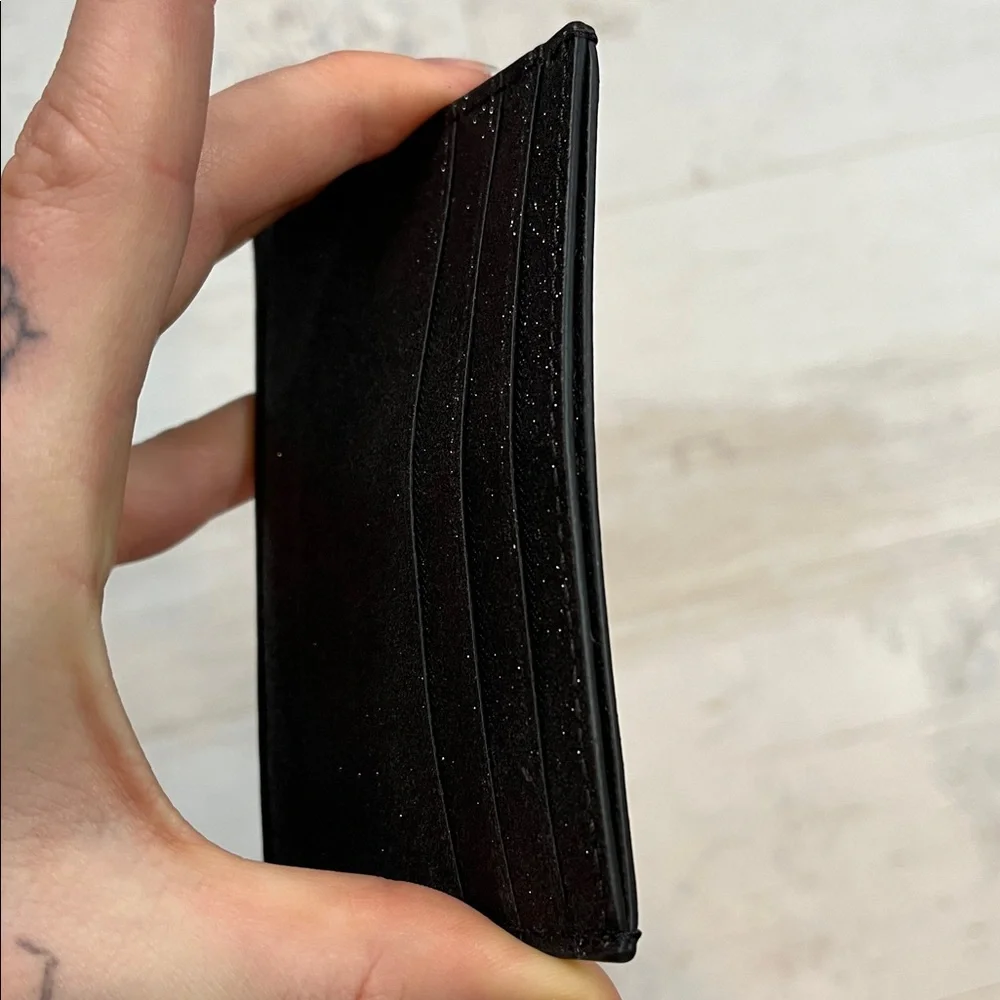 Kate Spade Black Glitter Card Holder